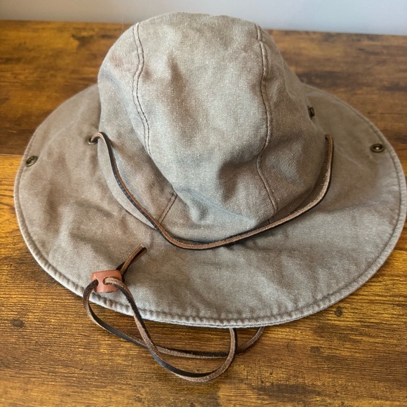 Vintage Dorfman-Pacific Made in USA Brown Canvas Outback Safari Boonie Hat M - Picture 1 of 8